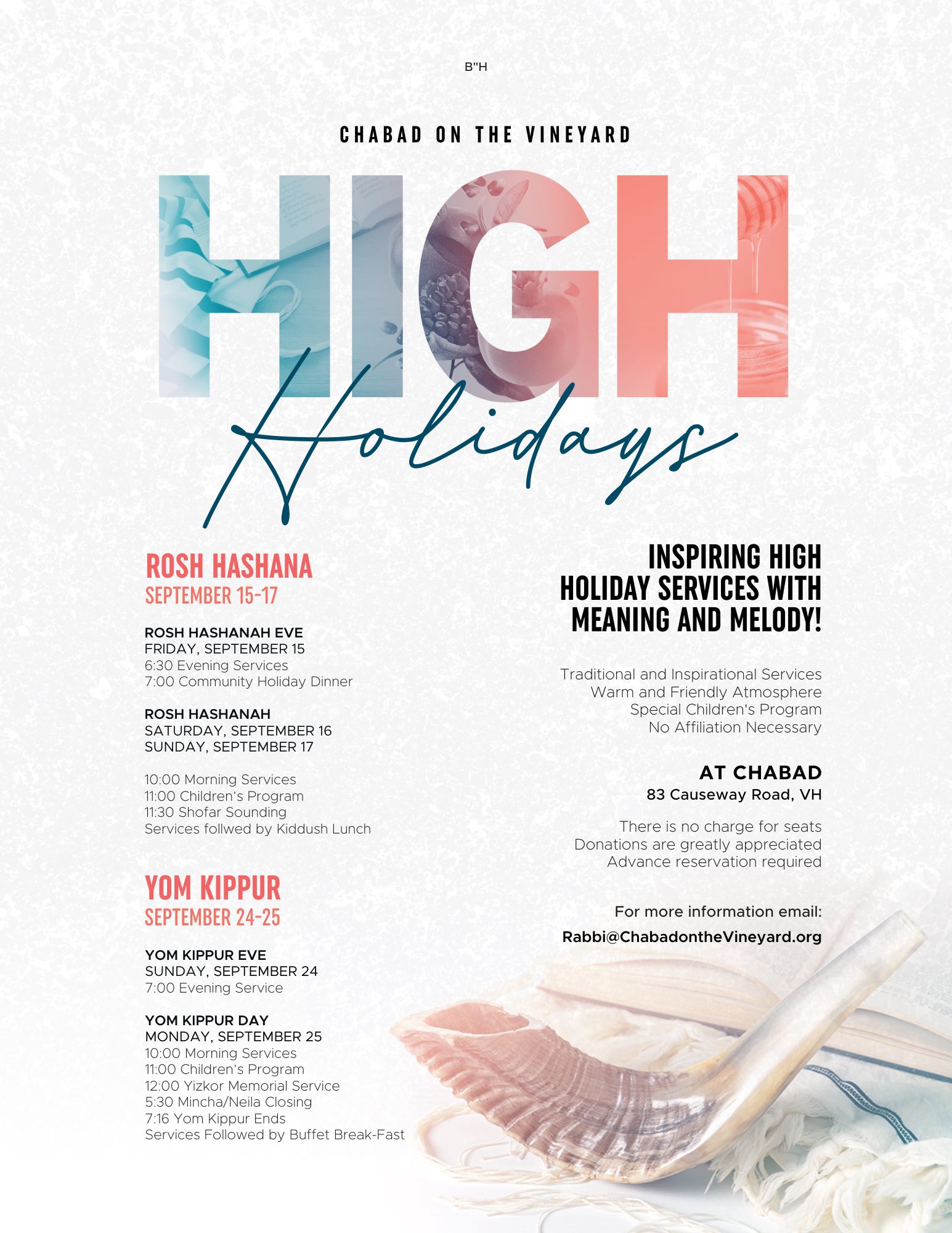 High Holidays on MV