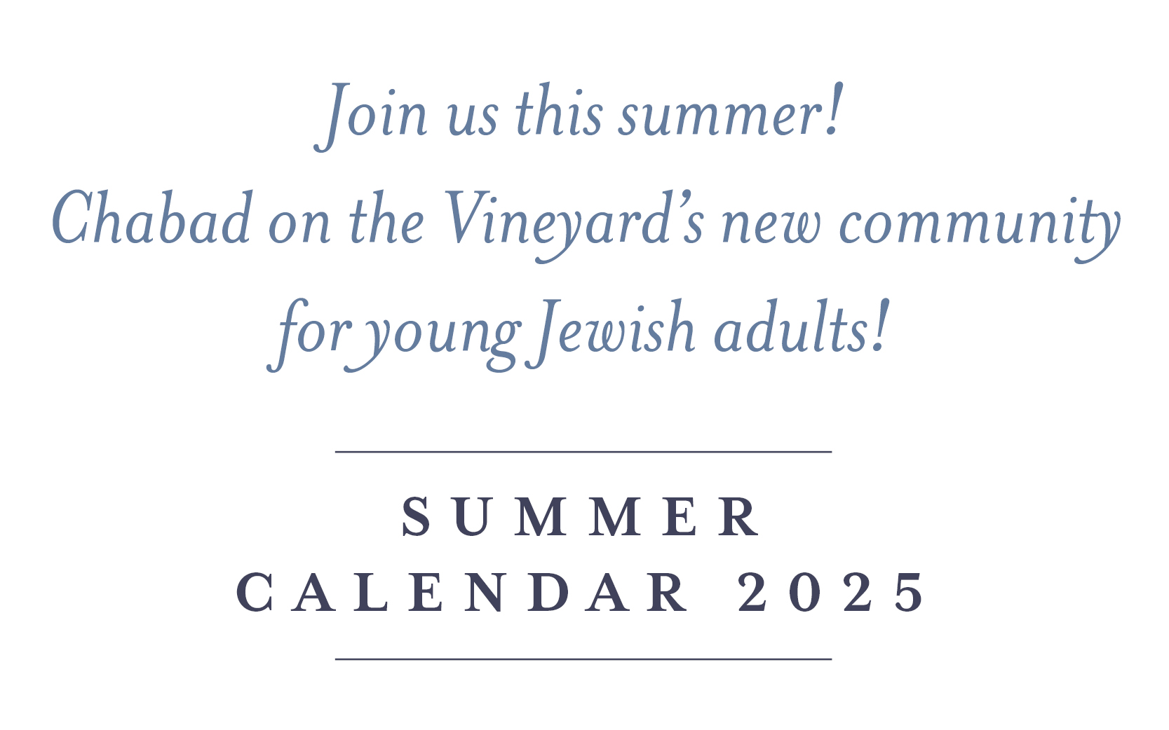 MV Chai - Young Jewish Adults Martha's Vineyard